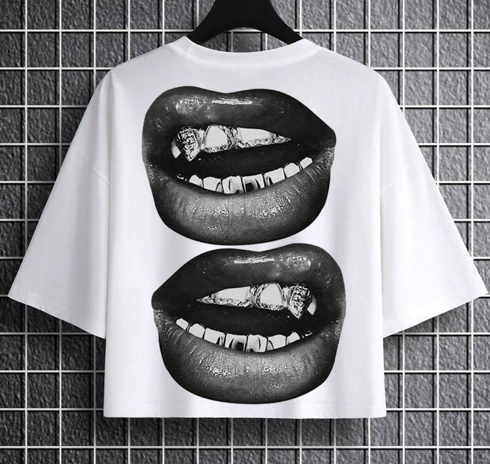 DROPED SHOULDERS HEAVY WEIGHT CROPPED TEE