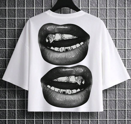 DROPED SHOULDERS HEAVY WEIGHT CROPPED TEE